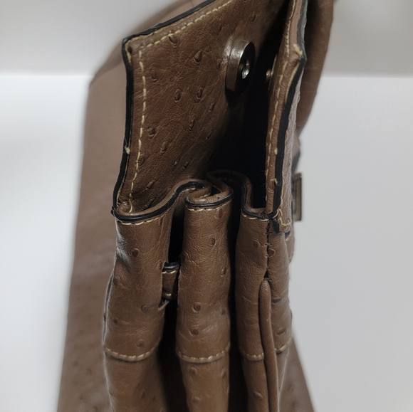 Brown Leather Purse / Handbag with clasp closure - Picture 13 of 14